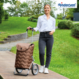 Boodschappenwagen met grote wielen met metalen spaken, Royal Shopper Hilma mousse