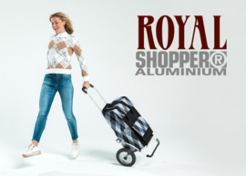 Opvouwbare boodschappenwagen met grote wielen met metalen spaken, Royal Shopper