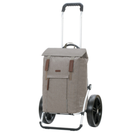 Boodschappenwagen met extra grote kogellager-wielen van 29 cm, Royal Shopper Basil City grijs