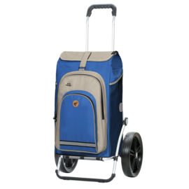 Boodschappenwagen met extra grote kogellager-wielen van 29 cm, Royal Shopper Hydro 2.1 blauw