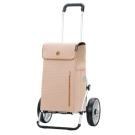 Boodschappenwagen met grote wielen  met kogellagers, Royal Shopper Lissa zand