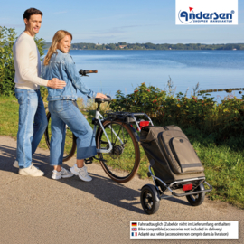Boodschappentrolley met luchtbanden en spatborden, Royal Shopper Plus Hydro 3.0 olijf