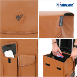 Opvouwbare boodschappentrolley voor de trap, Scala Traploper Shopper Abbo bruin