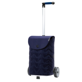 Lichte in hoogte verstelbare boodschappenwagen, Unus Shopper Hilma blauw