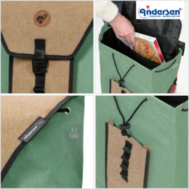Tas Oli.P 2.0 Beige, boodschappentas voor de boodschappenwagen van Andersen