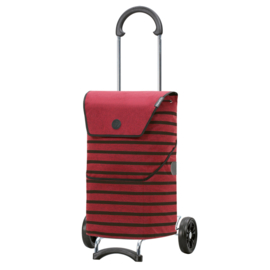 Lichte boodschappenwagen voor achter de fiets, Scala Shopper Jelke bordeaux
