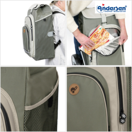 Tas Hydro 2.1 grijs, boodschappentas voor de boodschappenwagen van Andersen