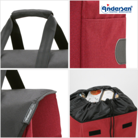 Boodschappenwagen met grote 3-spaken wielen, Royal Shopper Senta 2.0 rood