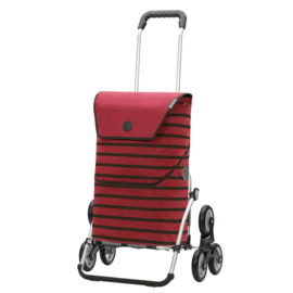 Opvouwbare boodschappenwagen voor de trap, Royal Traploper Shopper Jelke bordeaux