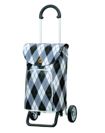 Opvouwbare boodschappenwagen van aluminium, Scala Shopper Plus Arik Grijs