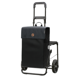 Boodschappenwagen met zitje, Komfort Shopper Hera zwart