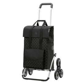 Opvouwbare boodschappenwagen voor de trap, Royal Traploper Shopper Lisa zwart