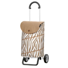 Zeer lichte boodschappenwagen van aluminium, Scala Shopper Plus Tyra Zebra
