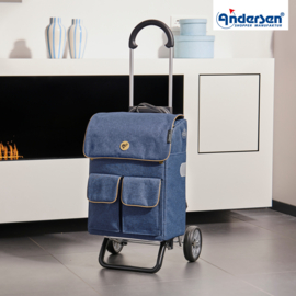 Zeer lichte boodschappenwagen van aluminium, Scala Shopper Plus Ipek Mini blauw