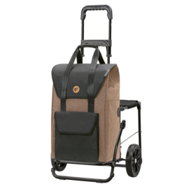 Boodschappenwagen met zitje, Komfort Shopper Senta 2.0 zand