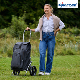 Boodschappenwagen met grote 3-spaken wielen, Royal Shopper Hydro 3.0 zwart