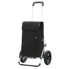 Boodschappenwagen met luchtbanden, Royal Shopper Lissa zwart