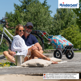 Boodschappenwagen met luchtbanden, Royal Shopper Basil Bloom blauw