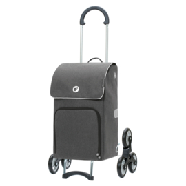 Opvouwbare boodschappentrolley voor de trap, Scala Traploper Shopper Ipek Maxi antraciet