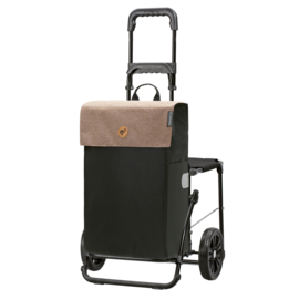 Boodschappenwagen met zitje, Komfort Shopper Hera zand
