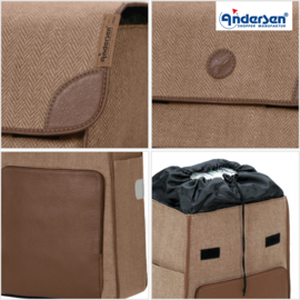 Tas Elik bruin, boodschappentas voor de boodschappenwagen van Andersen