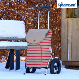 Boodschappenwagen met extra grote luchtbanden van 29 cm, Royal Shopper Elske rood