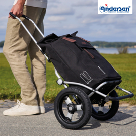 Boodschappenwagen met extra grote luchtbanden van 29 cm, Royal Shopper Basil City zwart