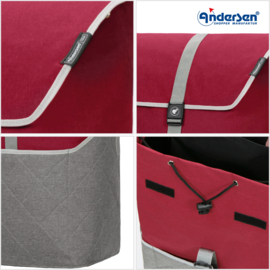 Tas Lasse rood, boodschappentas voor de boodschappenwagen van Andersen
