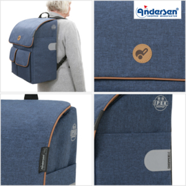 Lichte boodschappenwagen voor achter de fiets, Scala Shopper Ipek Mini blauw