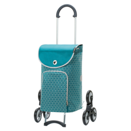 Boodschappentrolley voor de trap, Scala Traploper Shopper Famke petrol