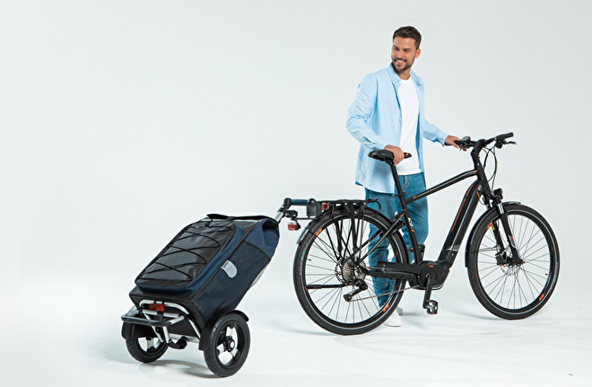 Ziek persoon Pijl platform Shopper voor achter de fiets, boodschappentrolley achter de fiets | Winkel  voor Boodschappenwagens