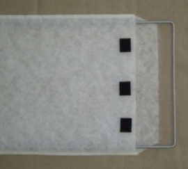 2 x Envelopmodel filters,  afm. 46,5x46,5cm, 11,75 per filter