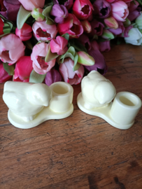 Wj34(55.) Kandelaar kuiken geel