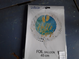 Bon266 Foil ballon Hallo Boy (blauw)