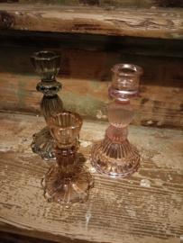 M31 Kandelaar roze glas (17.)