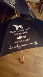 Paraplu Thuis is onze hond van iedereen