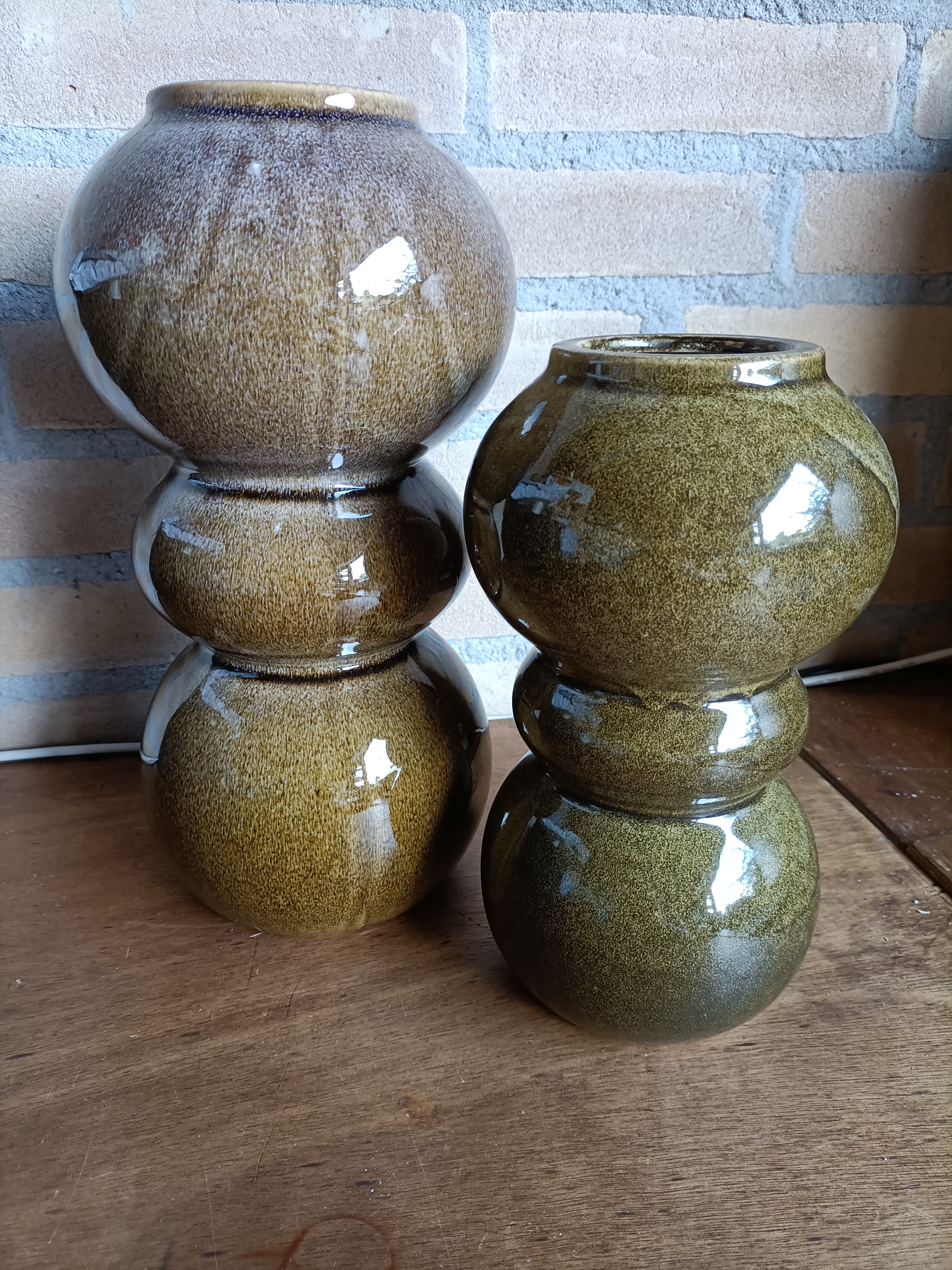 Wj12 (42.) Bollen vaas in groen, groot
