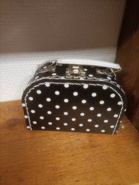 Zwart met wit stipje, 15 cm  S214 (*)