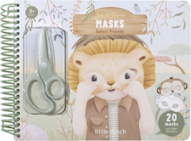 Tw27 Masker boek met kinderschaar Safari