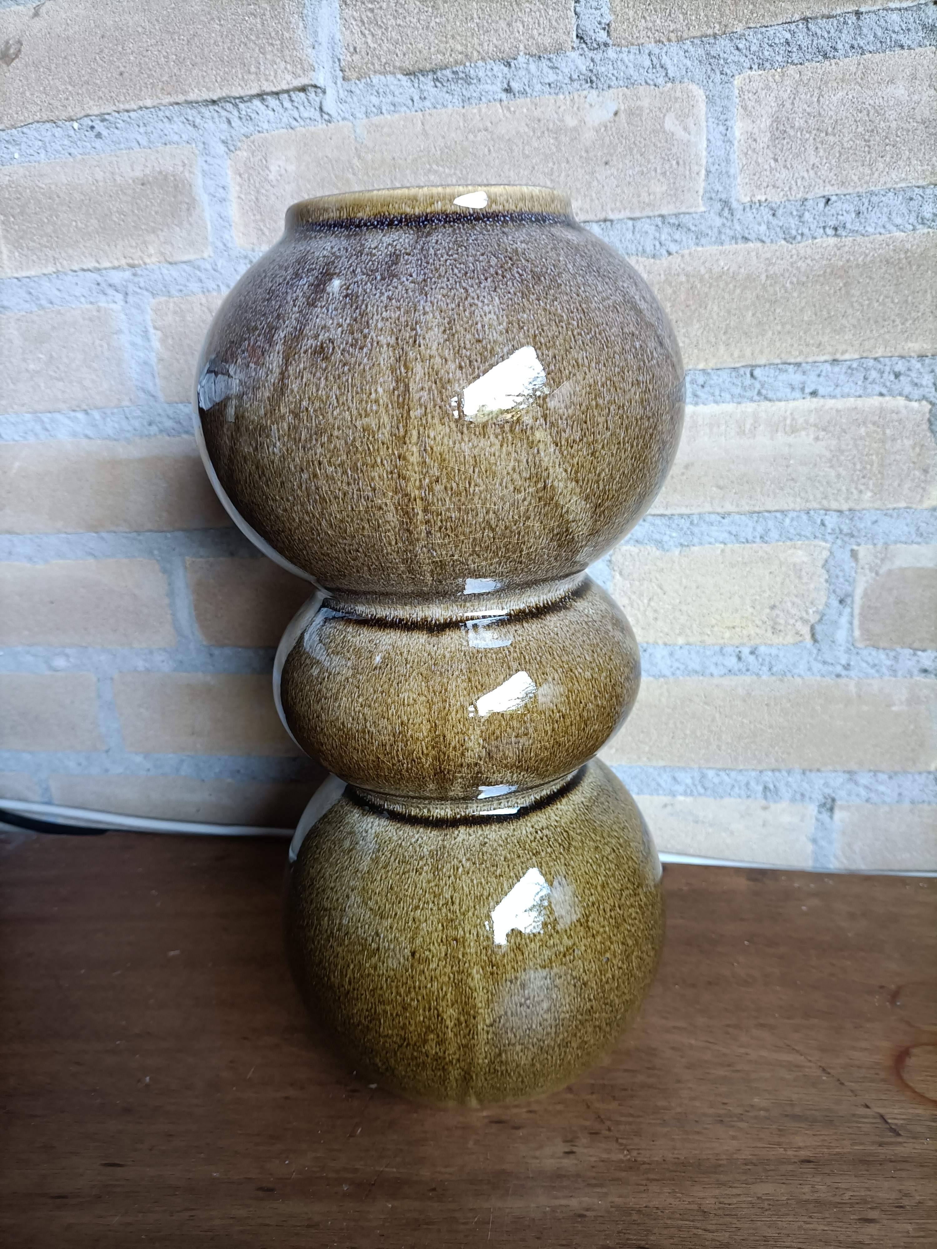 Wj12 (42.) Bollen vaas in groen, groot