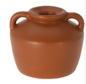 wj76 Pot kandelaar bruin (26.)