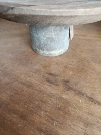 Vin09 (.) Plateau rond ,hout, klein