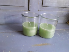 Home98 Buiten kaars in glazen pot (groen)