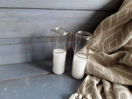 Home113 Glas met kaars (wit) (21.)