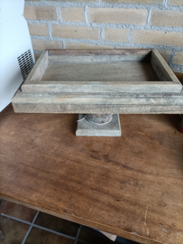 Vin11 (.) Plateau rechthoek, hout, klein