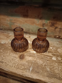 M78 (45.) Kaarsenstandaard glas
