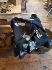 M121 (62.) Plaid hond dk blauw