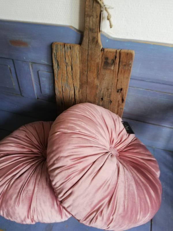Onverenigbaar comfort Magazijn Kol20 Rond velvet kussen (roze) | Kussens en plaids | The Old Barn