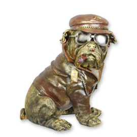 Bulldog Met Sigaar Polystone Beeld