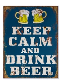 MetalenWandplaat - Keep Calm And Drink Beer